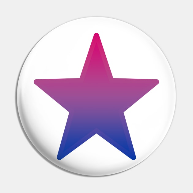 Bi+ Star (Bi Flag with Bi Flag outline) Pin by opalaricious