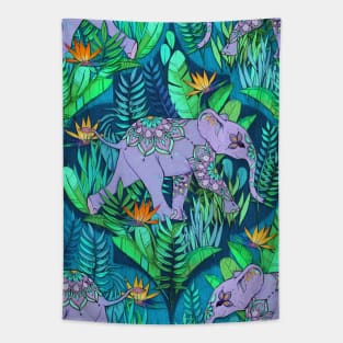 Little Elephant on a Jungle Adventure Tapestry