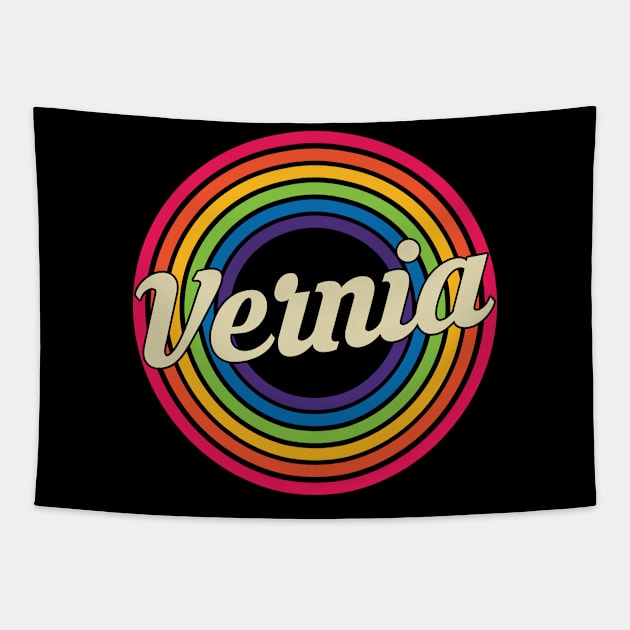 Vernia - Retro Rainbow Style Tapestry by MaydenArt