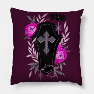 Floral coffin lovely death Pillow