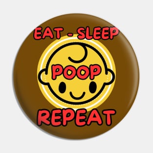 Funny baby routine eat sleep poop repeat Pin