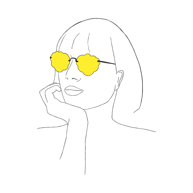 Girl With Yellow Sunglasses by JanuaryPomegranate