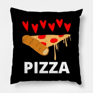 Pizza slice with red hearts gifts for pizza lovers Pillow