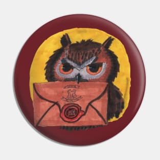 Owl with Letter Pin