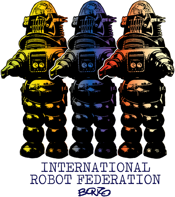 Robot Federation-2 Kids T-Shirt by BonzoTee