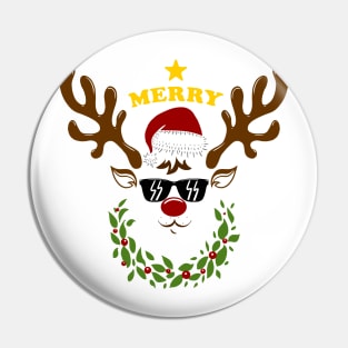 cool x mas deer Pin