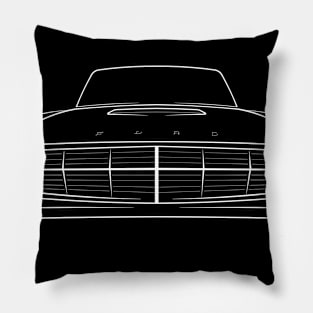 front/profile - 1962 Ford Ranchero - stencil, white Pillow