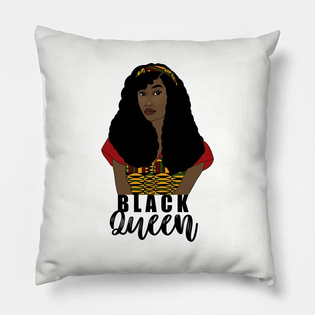 Black Queen Black Girl Magic Melanin Pride Black History Gift Pillow by JackLord Designs 