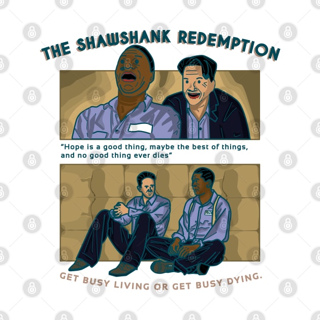 The Shawshank Redemption friendship of Andy and Red Quote Movie by salwithquote