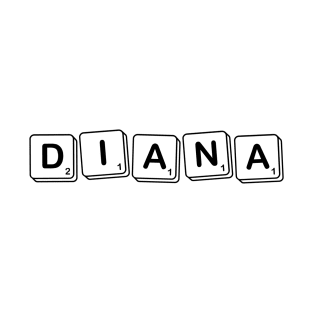 Diana - Scrabble Tiles T-Shirt