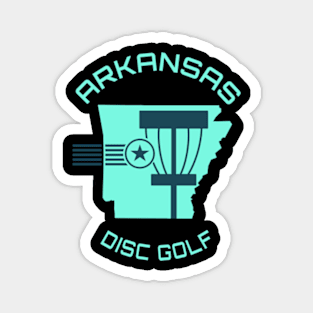 Arkansas Disc Golf - Shape Light Green Magnet