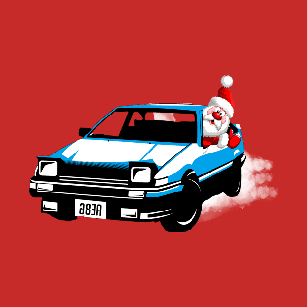 Santa Drifting by Rossla Designs