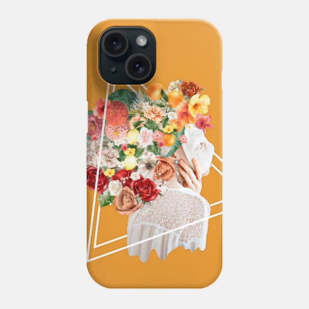 Masked Woman in Bloom Phone Case by The Lily and The Lark