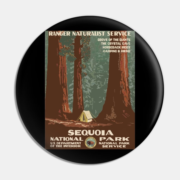 Vintage Sequoia National Park Poster (new) Pin by GloopTrekker