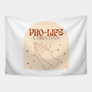 pro-life Christian trendy neutral boho aesthetic- march for life Tapestry