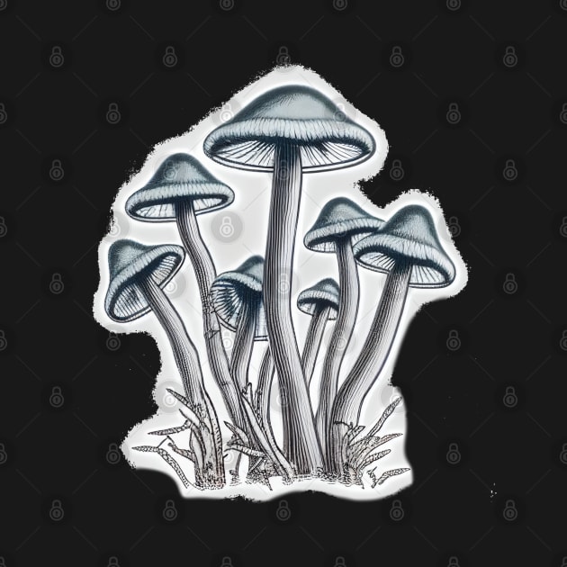 Fungi Fun: Cartoon Mushroom Print to Show Your Eco-Friendly Style 2 by Greenbubble