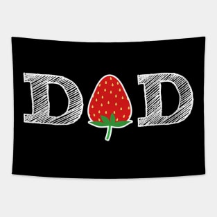 Funny Strawberry Dad Fruit Gif Tapestry