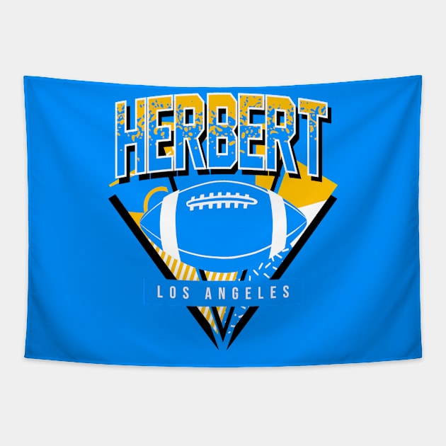 Herbert Retro Los Angeles Football Tapestry by funandgames