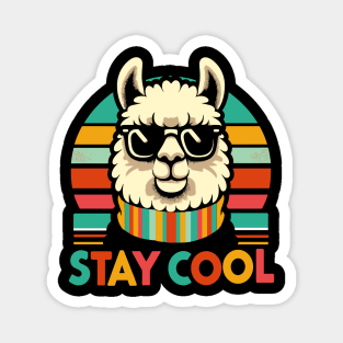 Retro Llama Magnet