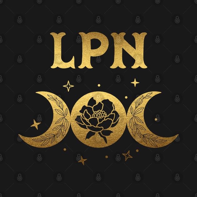 Lpn - Boho Moon & Wild Rose Golden Design by best-vibes-only