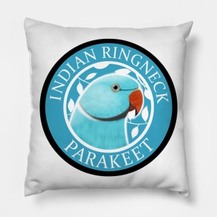 Indian Ringneck Parrot (Blue Mutation) Pillow