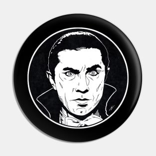 DRACULA (1931) (Circle Black and White) Pin