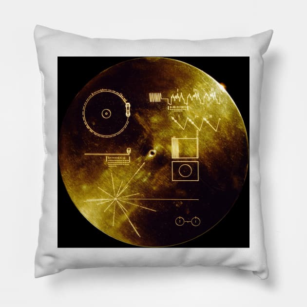 Voyager spacecraft plaque (R262/0086) Pillow by SciencePhoto