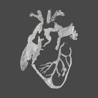 Anatomical grayscale heart T-Shirt