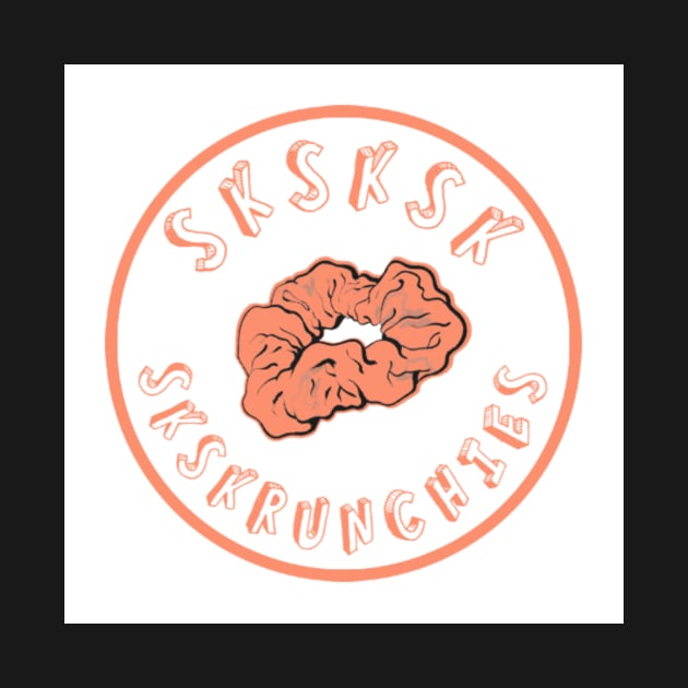 SKSKSK Scrunchie Sticker VSCOGRL Visco Girl Orange Peach Pastel Gifts for Girls by gillys