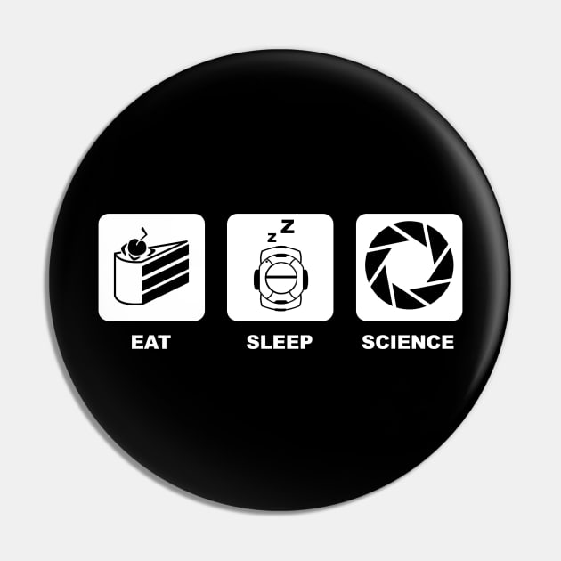 Eat, Sleep, Science Pin by TheHookshot