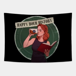 Happy Hour History Podcast Logo Full Tapestry