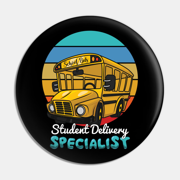 School Bus Cartoon Delivery Specialist - School Bus - Pin | TeePublic School Bus Cartoon Delivery Specialist - School Bus - Pin | TeePublic