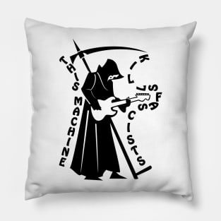 Death Playing Guitar Pillow