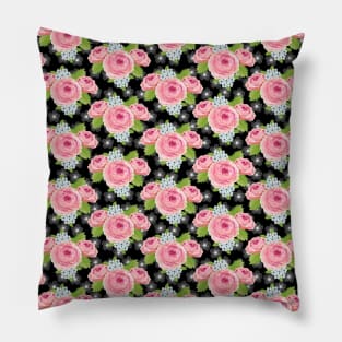 Peony Flowers Pattern Pillow