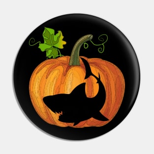 Shark in pumpkin Pin