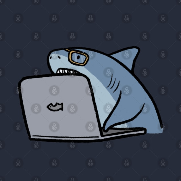 Coding shark cartoon by ballooonfish