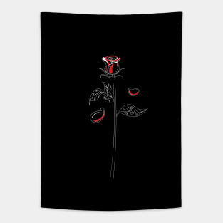 Falling Rose Petals Tapestry