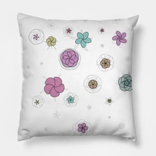 Retro Flowers Pillow