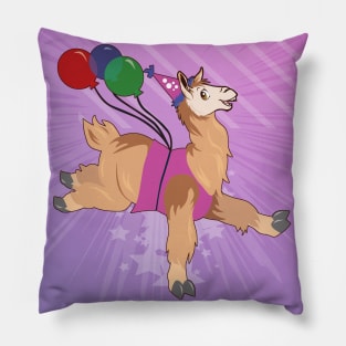 Happy Birthday Llama Pillow