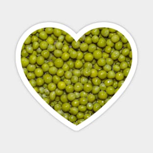Green Peas Love Heart Photograph Magnet