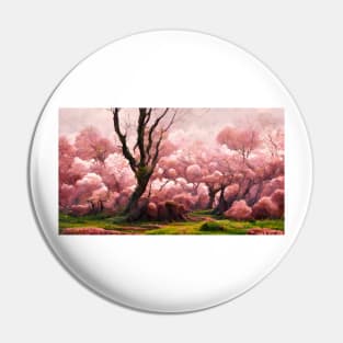 Cherry Blossom Tree Landscape Pin