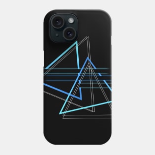 Geometric triangle minimal blue Phone Case