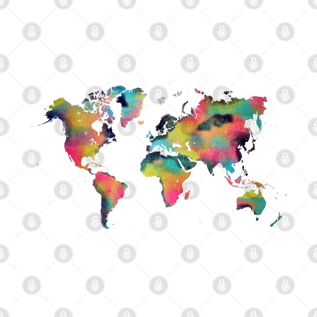 world map pastels by JBJart