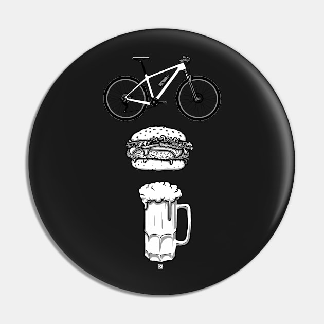 Bike, Burger & Beer HT Pin by CALMA