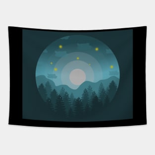 Pine Forest View Tapestry