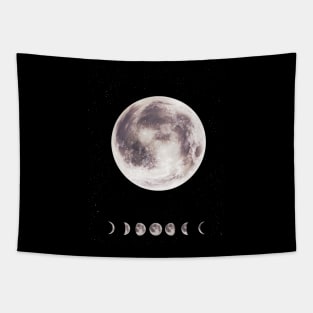 The Moon Phases Space Lunar Design Tapestry