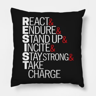 Resist Acronym T-Shirt Pillow