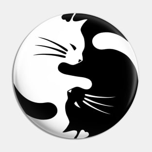 Yin Yan Cat Pin