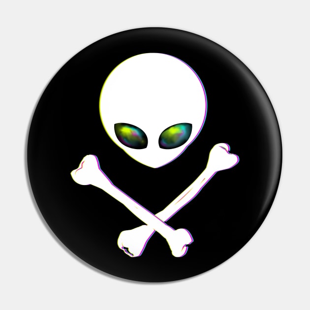 Alien Crossbones Pin by ActualLiam