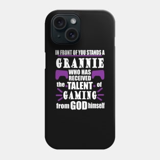 Gaming Grandma Gamble Gift Seniors Team Phone Case